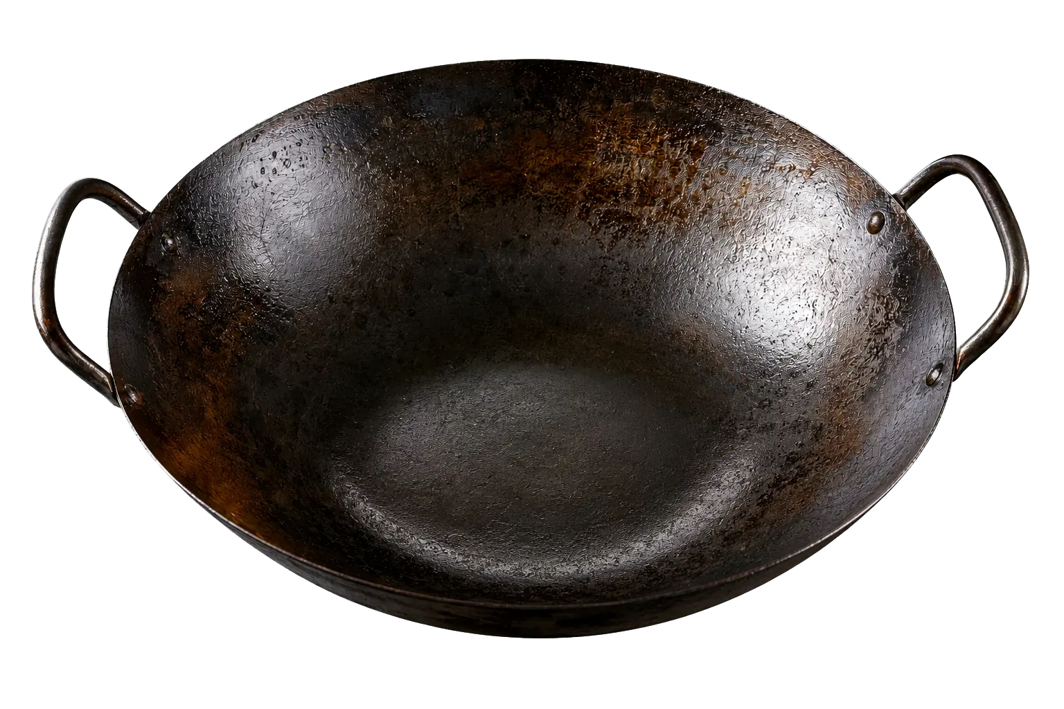 Boş, ateşi kapalı wok